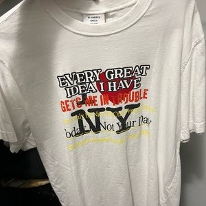 White Vetements shirt